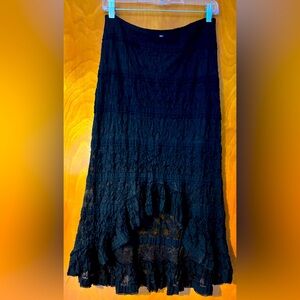 Geisha Moth Black Lace Mermaid Skirt